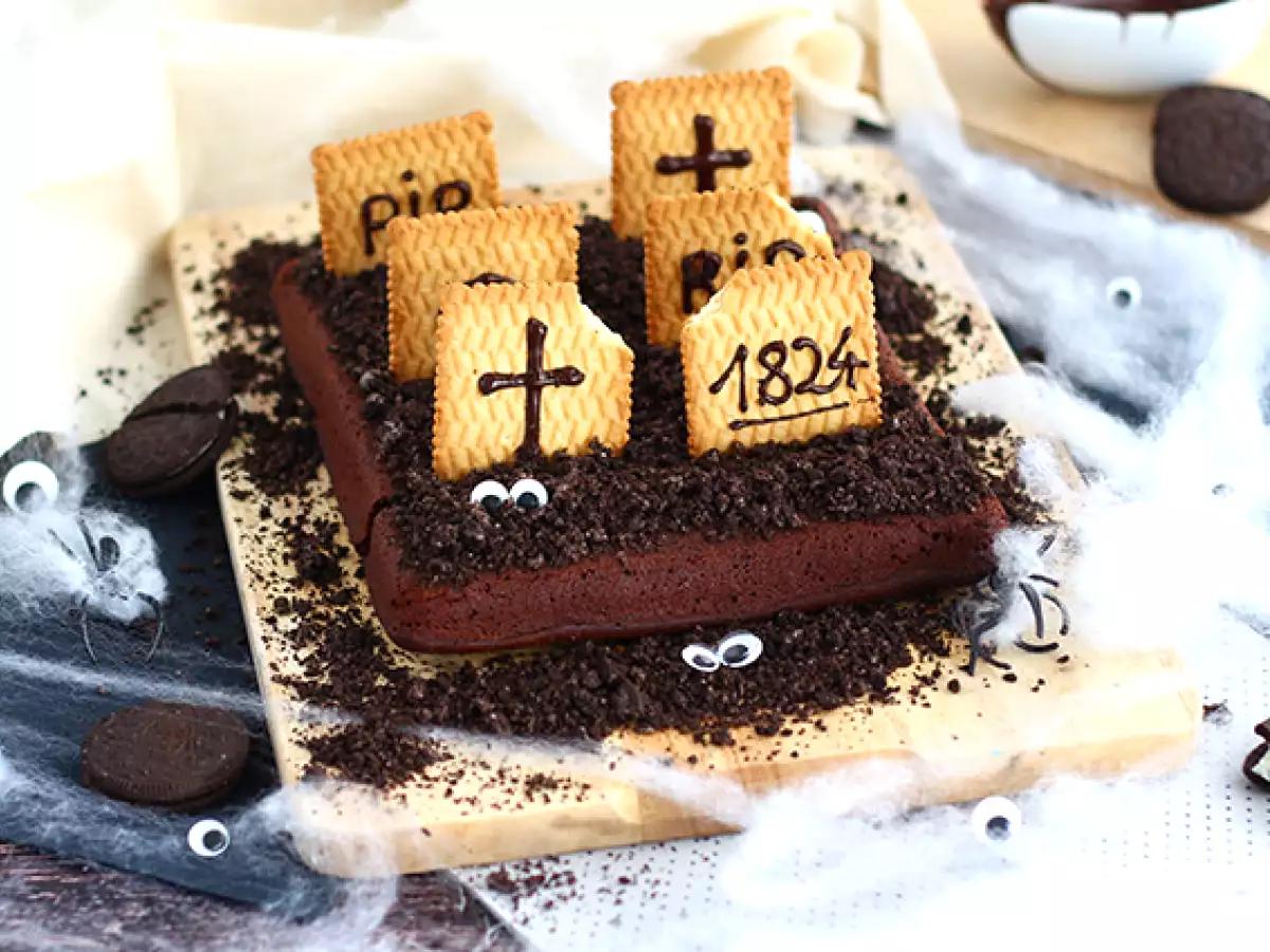 Rezept Halloween - brownie friedhof
