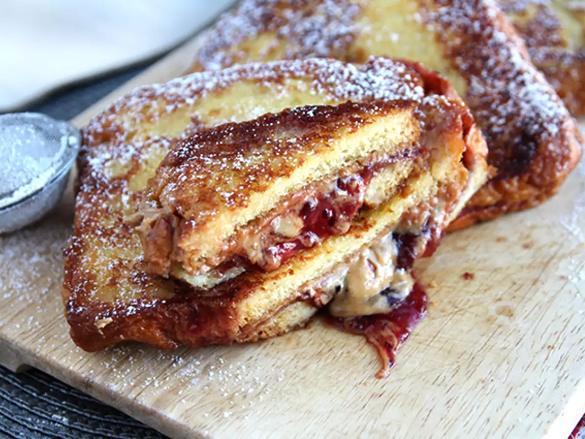 Rezept French toast mit erdnussbutter und gelee