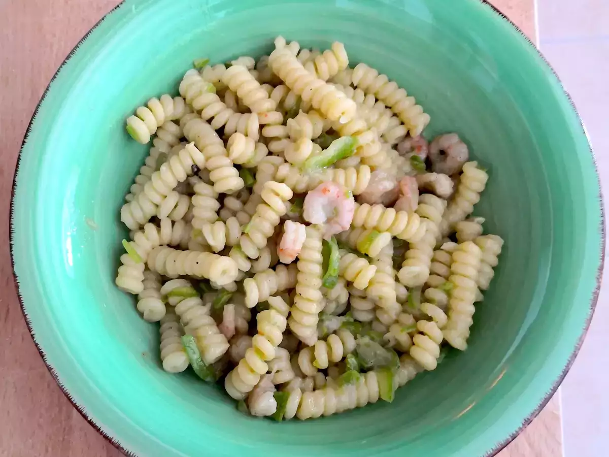 Rezept Fusilli mit zucchini, shrimps und ingwer