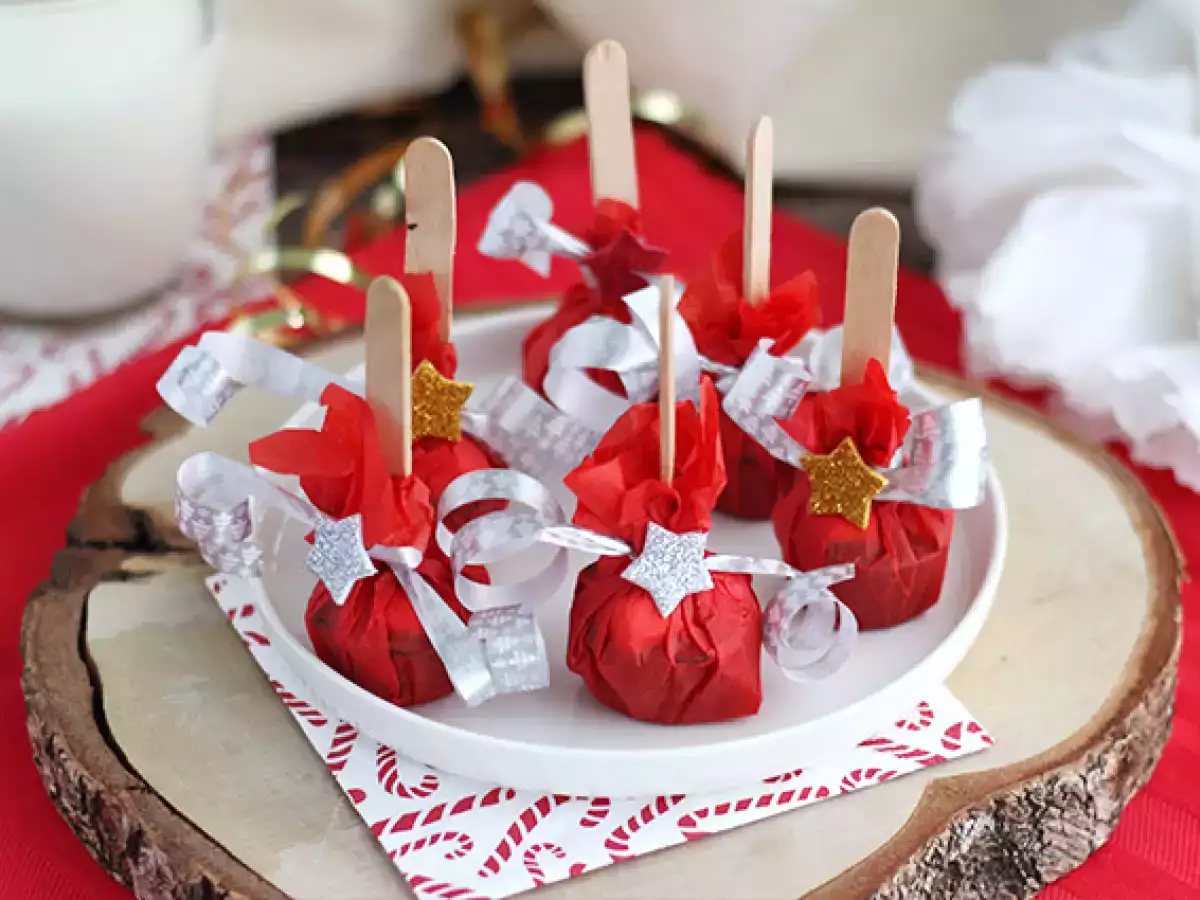 Rezept Lollis für heiße schokolade: dunkle schokolade + marshmallow