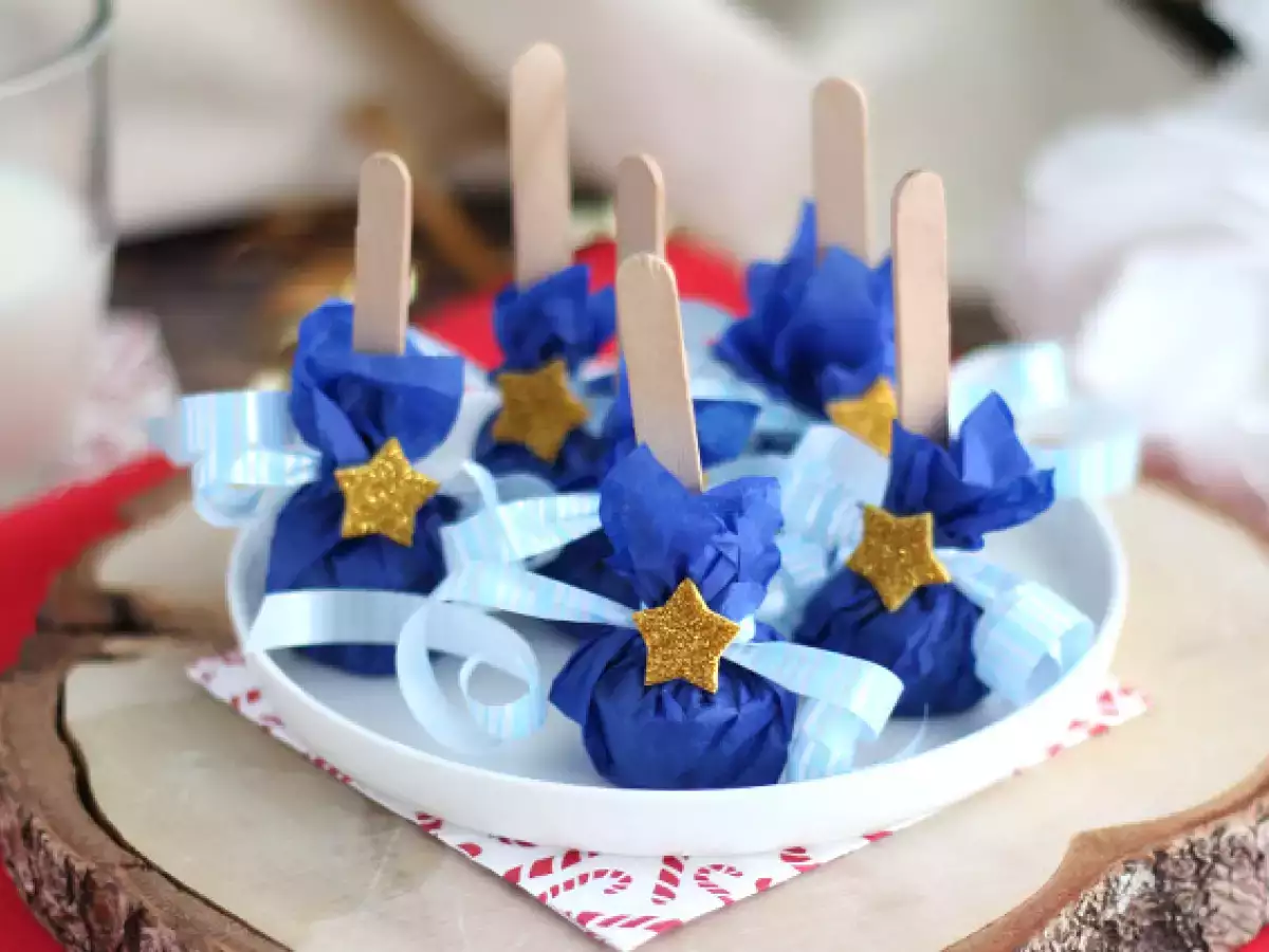 Rezept Lollis für heiße schokolade: weiße schokolade + spekulatius