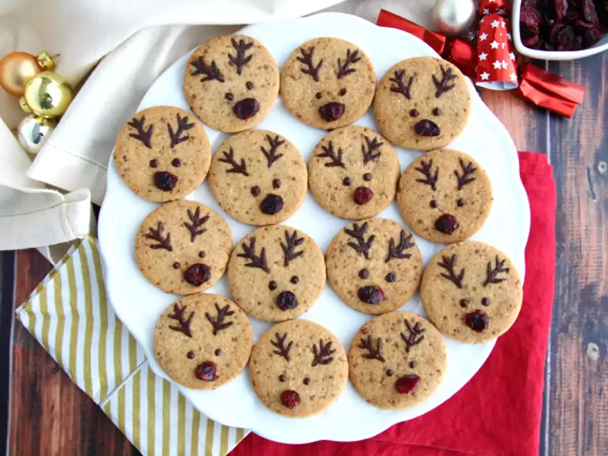 Rezept Mürbeteigkekse rentier (glutenfrei und vegan)