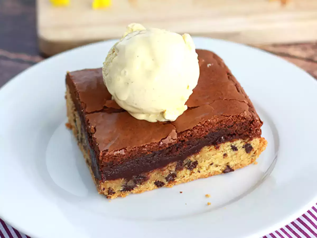 Rezept Keks- und browniekuchen, perfekt für einen snack!