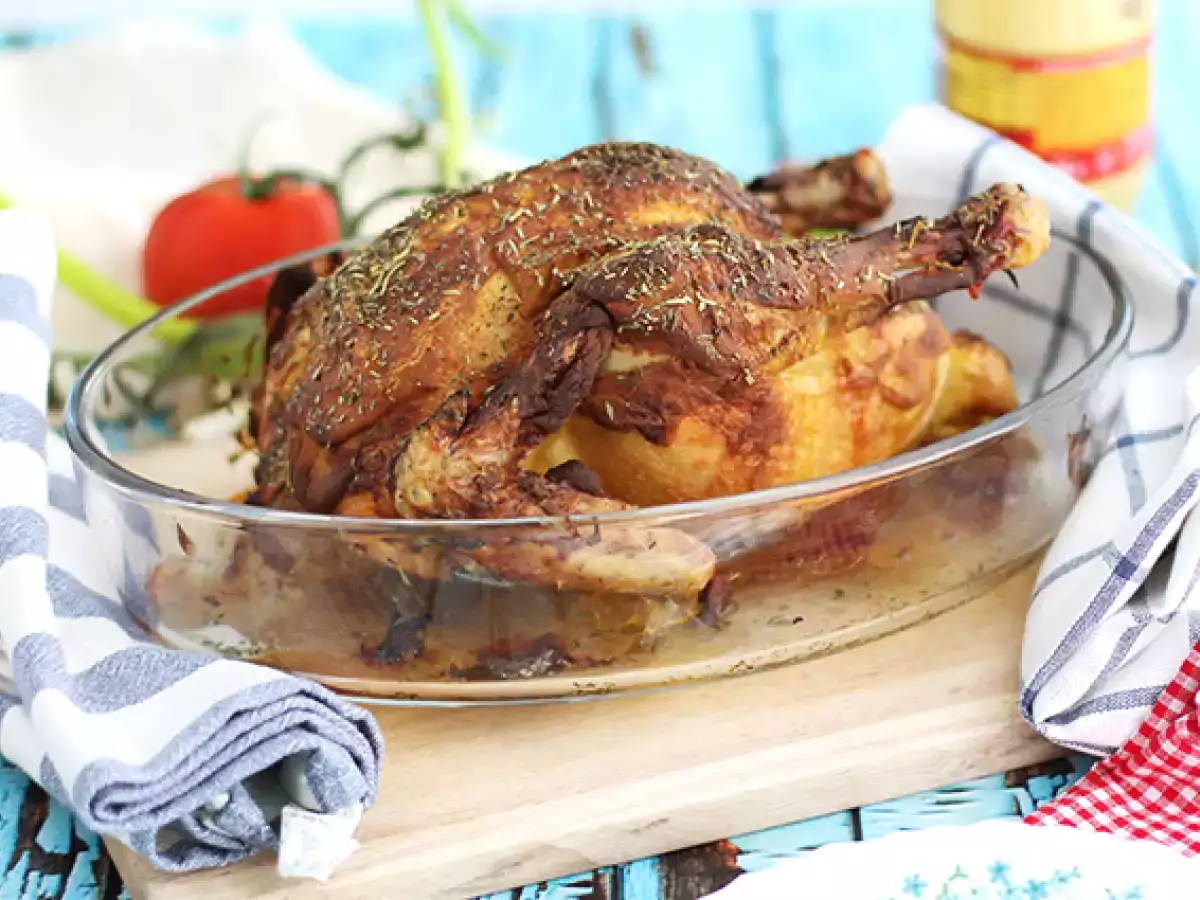 Rezept Huhn mit senfkruste und kräutern der provence