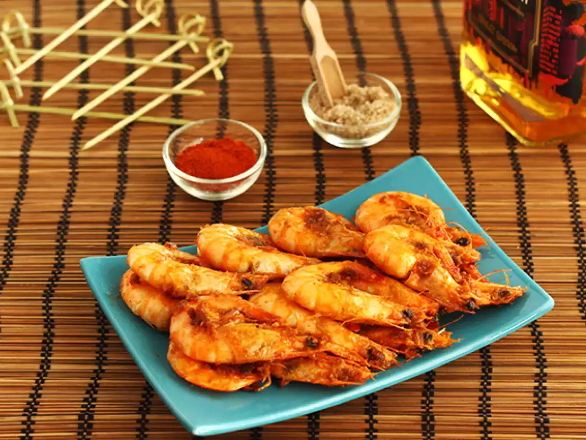 Rezept Mit whisky flambierte garnelen, das rezept im detail