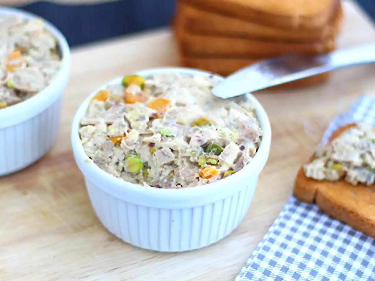 Rezept Hühner-rillettes mit pistazien-senf