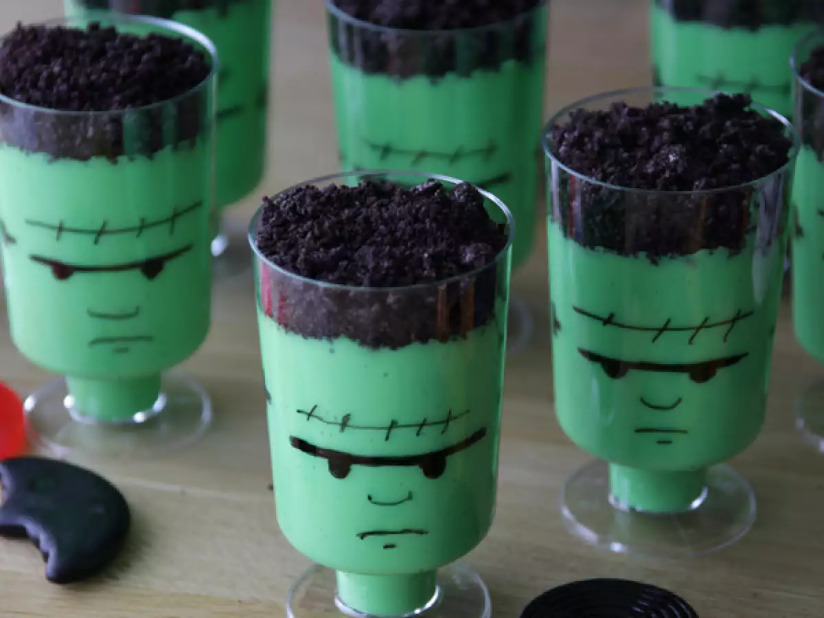Rezept Frankenstein-cremes zu halloween