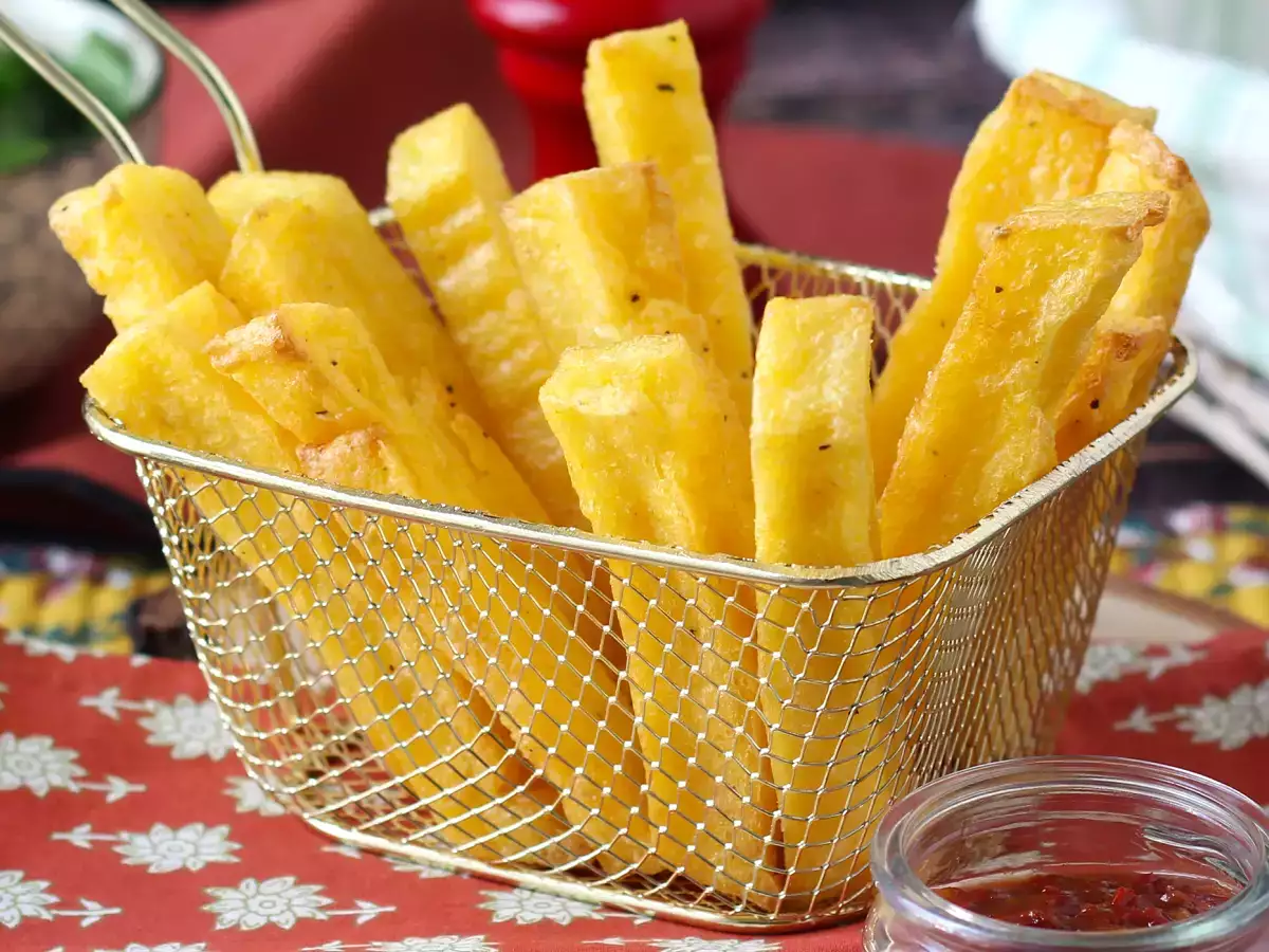 Rezept Frittierte polenta ohne schuldgefühle: knusprig, golden und perfekt in der heißluftfritteuse!