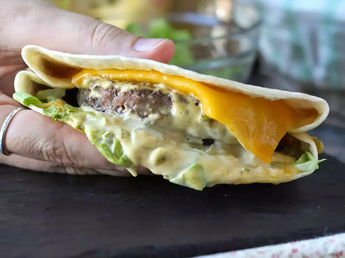 Rezept Wraps nach big mac-art, schnell, praktisch und preiswert