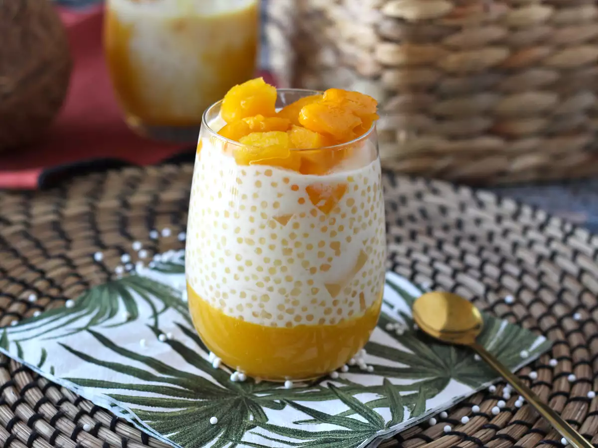 Rezept Mango-sago, das asiatische dessert mit tapioka und mango, das durch seine einfachheit besticht.