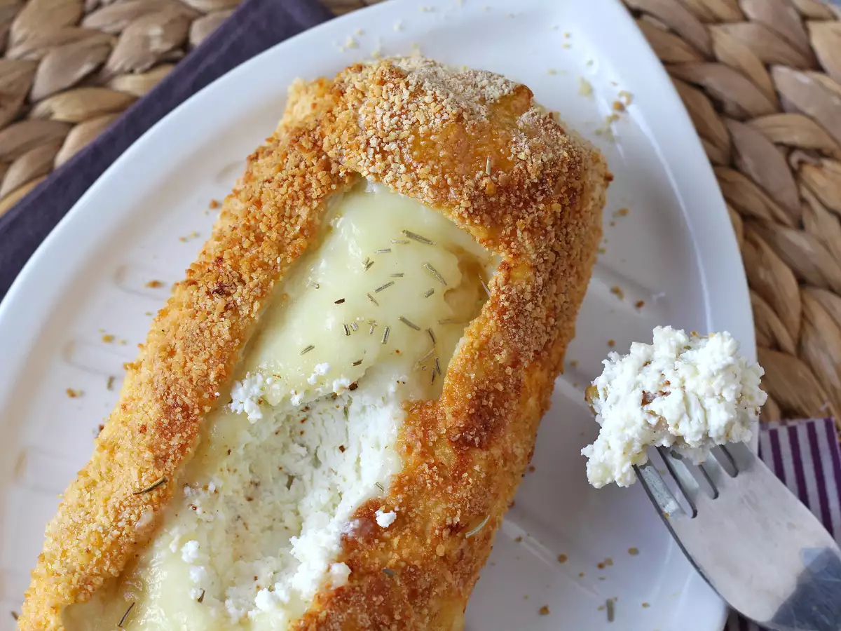 Rezept Ziegenkäserolle mit air-fryer-panade, knusprig und zartschmelzend: ein absoluter trost!