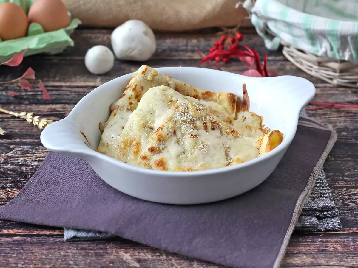 Rezept Crespelle mit ricotta und pilzen: das perfekte cremige vegetarische rezept für jede gelegenheit