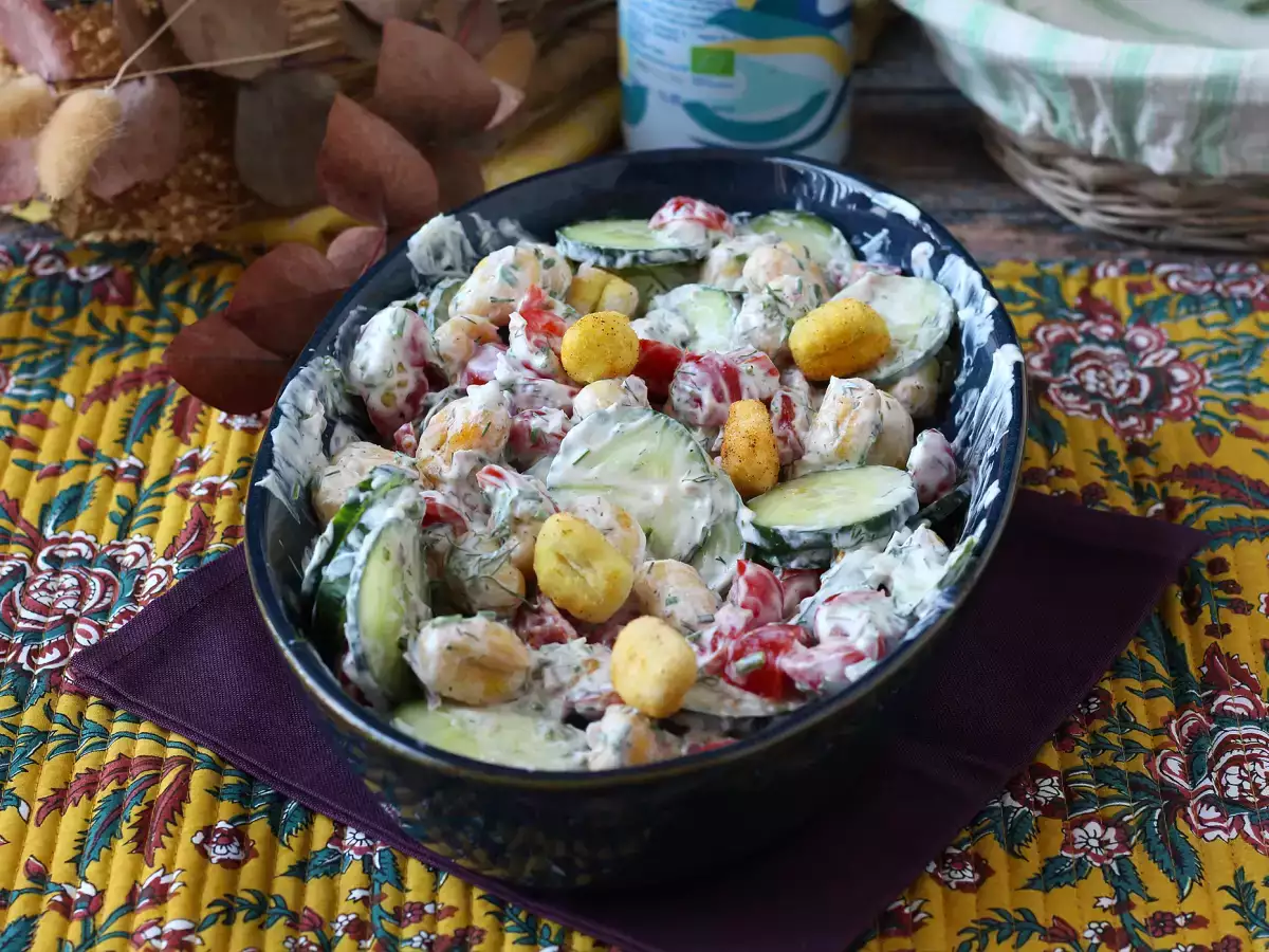 Rezept Crispy gnocchi-salat, super trendy, lecker und ausgewogen - perfekt für den sommer!