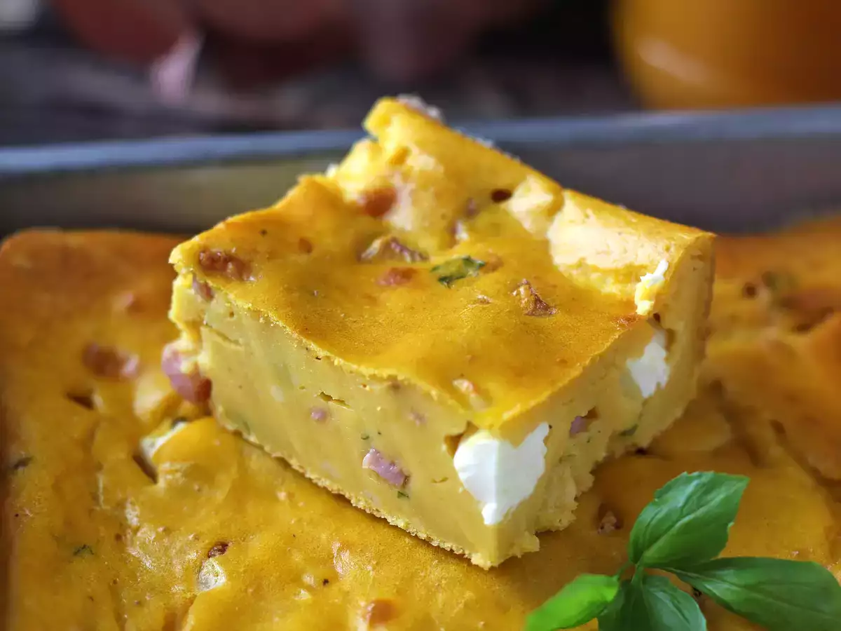 Rezept Herzhafter brownie mit schinken, feta und kürbis: das perfekte rezept zur resteverwertung von suppe!