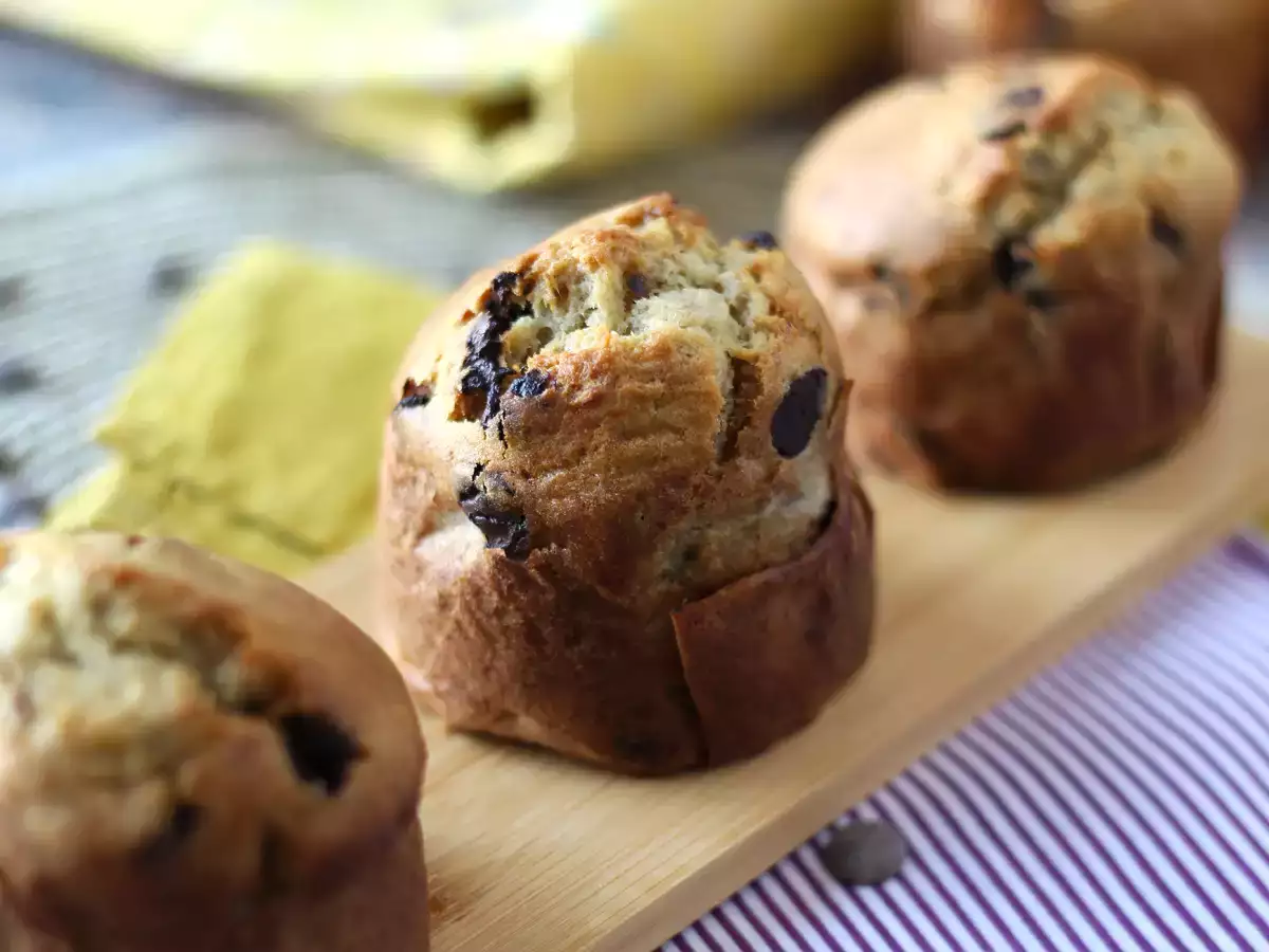 Rezept Extra gierige muffins mit banane und schokoladenstückchen