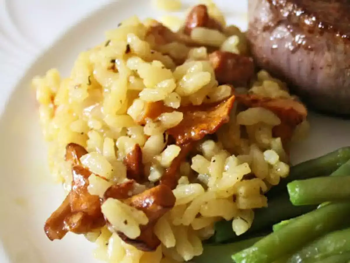 Rezept Risotto con finferli e zafferano