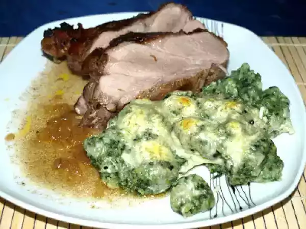 Rezept Gebratene putenoberkeule mit spinatspätzle