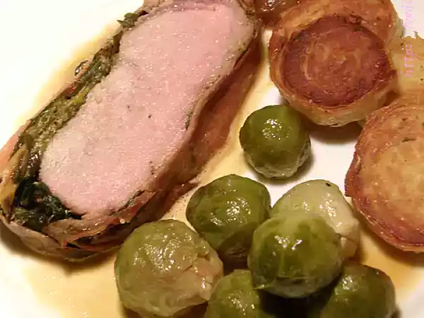 Rezept Samstagsmenue kalbsrücken in mangold