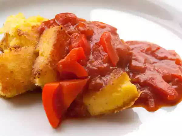 Rezept Knusprige polenta mit letscho