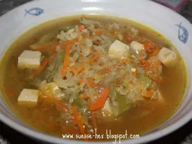 Rezept Scharfe gemüsesuppe mit tofu