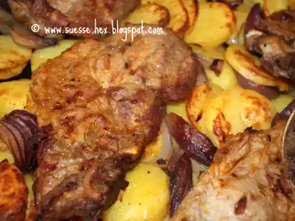 Rezept Kotelette vom blech mit kartoffeln