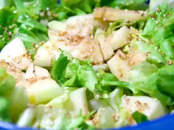 Rezept Salat mit apfel und gomasio