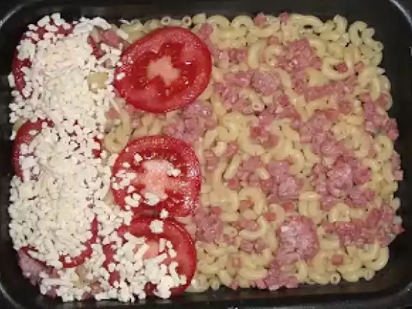 Rezept Hörndli gratin mit tomaten