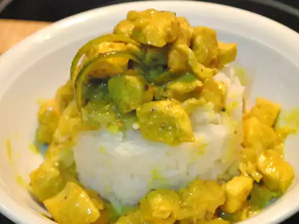 Rezept Schnelles hähnchen-curry mit basmatireis