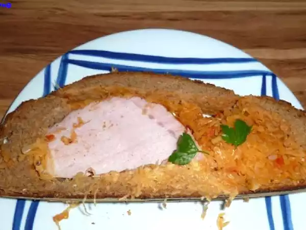 Rezept Kassler im brotteig mit tomatisiertem sauerkraut