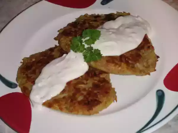 Rezept Kartoffel-fenchel-puffer mit knoblauch-rahm-dip