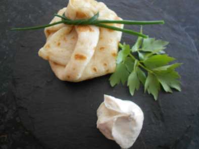 Rezept Crêpesäckchen mit pilzfülle und chakalaka ~ dip