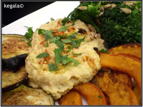 Rezept Hummus mit ofengemüse