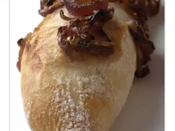 Rezept 6th world bread day: onion-baguette / zwiebel-baguette
