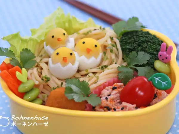Rezept Bento #28: three chicks in a nest