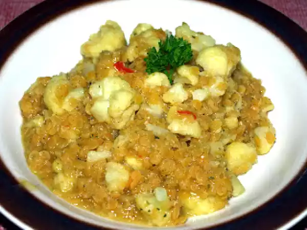 Rezept Eine scharfe sache - blumenkohl-linsen-curry