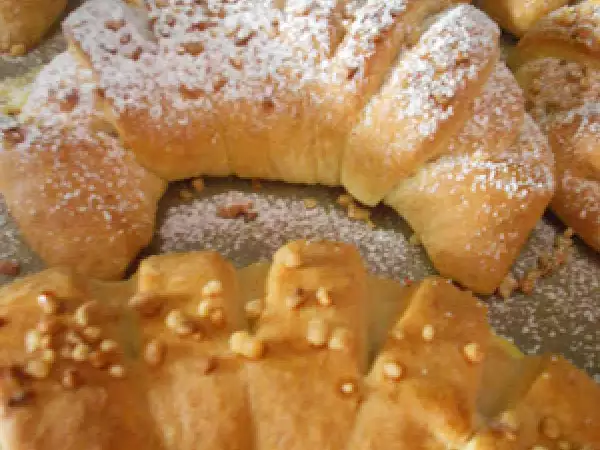 Rezept Pudding ~ schmand ~ hörnchen mit krokant