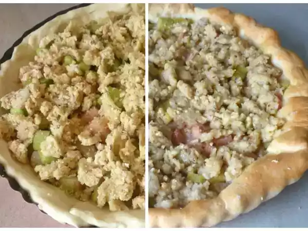 Rezept Kaffee-klatsch: rhabarber-streusel-tarte