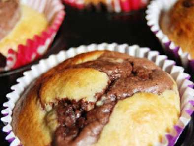 Rezept White double chocolate cheesecake muffins
