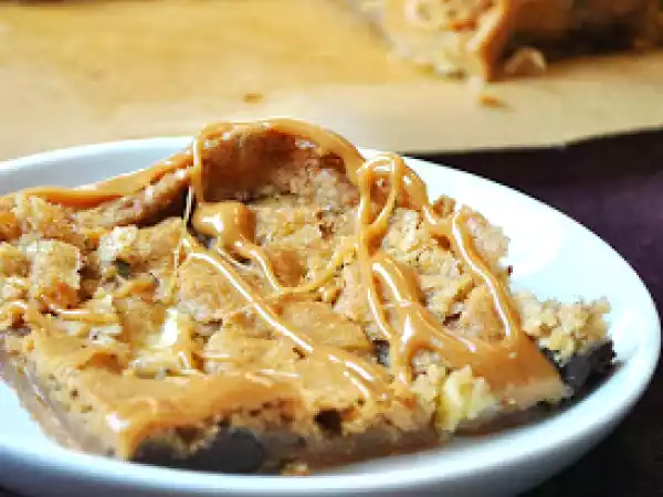 Rezept Caramel apple brownies with chocolate chips