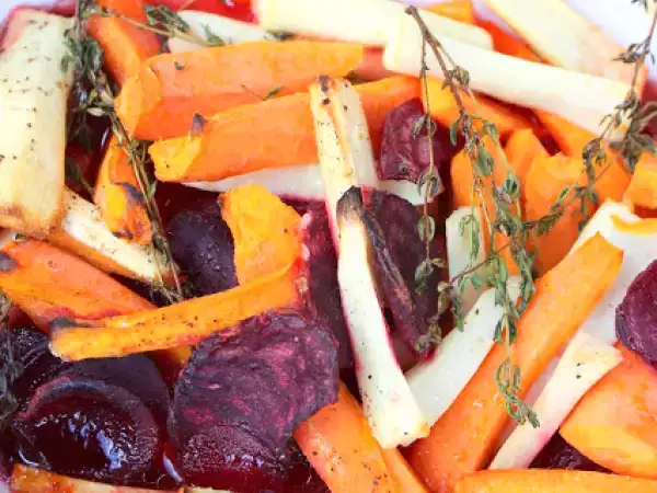 Rezept Gegrillte wurzelgemüse in honig orangen soße