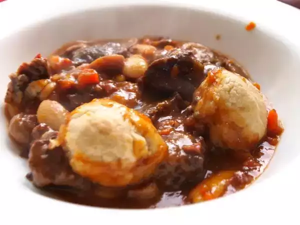 Rezept Ox cheek stew with fluffy dumplings