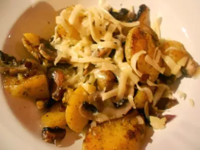 Rezept Kartoffel ~ pilz ~ gröstl mit bergkäse