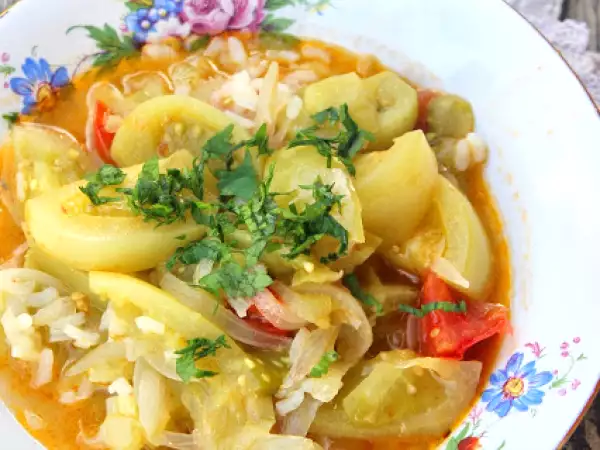Rezept Yesil domates pilakisi