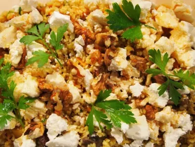 Rezept Herbstlicher bulgur salat mit pilzen und walnüssen