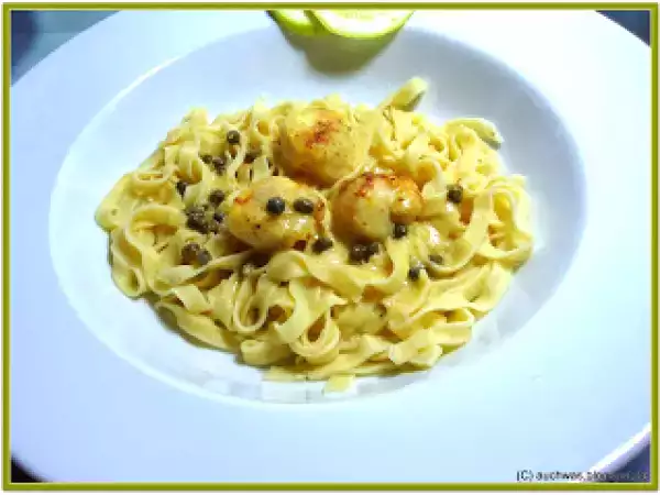 Rezept Zitronen-tagliatelle & jakobsmuscheln