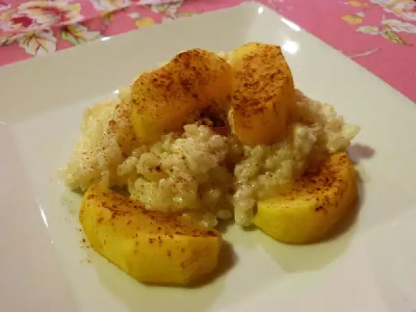 Rezept Milchreis mit warmen zimtäpfeln