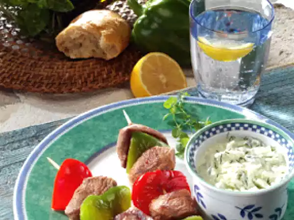 Rezept Souvlaki mit tsatsiki