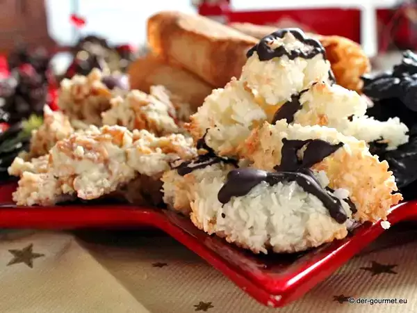 Rezept Kokosmakronen mit zartbitterstreifen