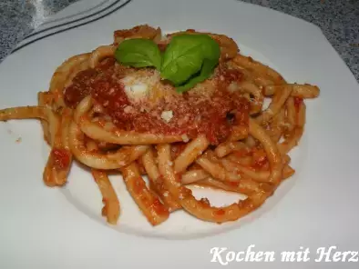 Rezept Pici con ragù - toskanische pici mit hackfleischsoße