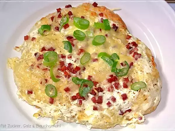 Rezept Rahmfladen - und dazu gibt's salat mit joghurtdressing